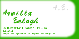 armilla balogh business card